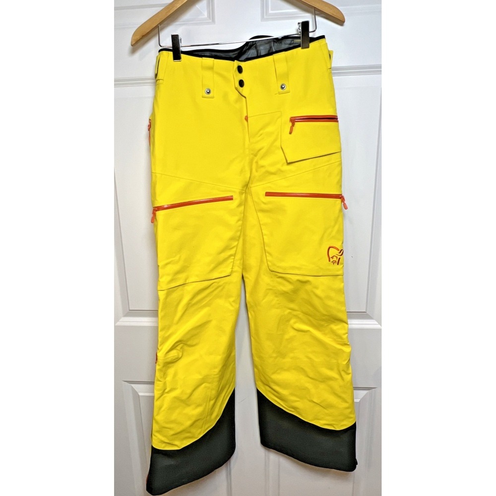 Norrona Lofoten Gore‑Tex Pro Ski Pants‎ Women's Small Yellow Waterproof